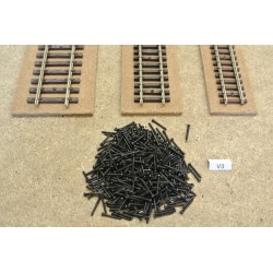 V3/250, Micro screws for fastening of tracks H0, 1,2x10mm, black, roundhead, 250pcs