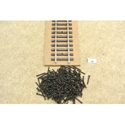 V4/100, Micro screws for fastening of tracks H0, 1,4x12mm, black, roundhead, 100pcs