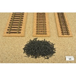 V5/100, Micro screws for fastening of tracks H0/TT/N, 1x8mm, black, roundhead, 100pcs