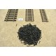 V1/250, Micro screws for fastening of tracks H0/TT/N, 1x5mm, black, roundhead, 250pcs