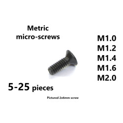 MS2, Metrische Mikroschrauben Ø1.0-2.0mm, 5-25 Stück