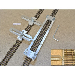 N/PE/L150/C1, Track Laying Template Straight 150mm for Flex Track N PECO + 2 adjustable couplings