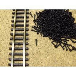 V1/250, Micro screws for fastening of tracks H0/TT/N, 1x5mm, black, roundhead, 250pcs
